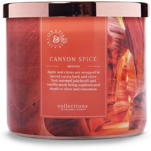 Colonial Candle Candela profumata da viaggio alla soia - Canyon Spice