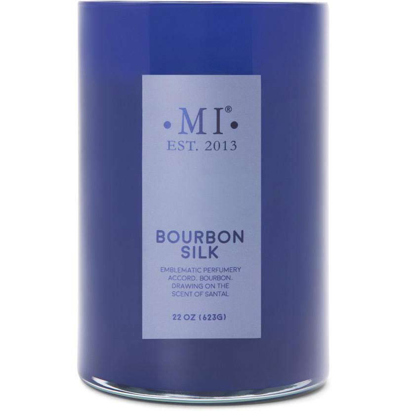 Colonial Candle Verfijnde Soja-geurkaars voor heren in glas 22 oz 623 g - Bourbon Zijde