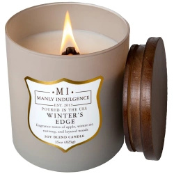 Sojowa świeca zapachowa męska drewniany knot Colonial Candle - Winter's Edge