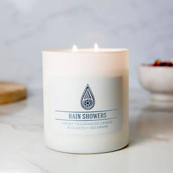 Colonial Candle Wellness large scented jar candle soy blend 16 oz 453 g - Rain Showers