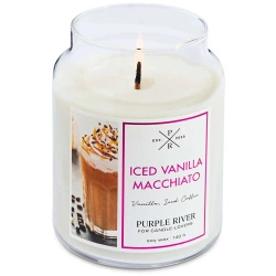 Soja geurkaars Iced Vanilla Macchiato Purple River 623 g