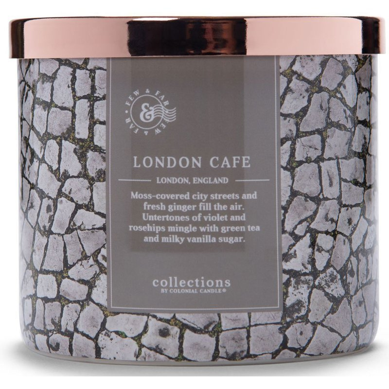 Colonial Candle Travel grande bougie parfumée au soja 3 mèches 411 g - London Café