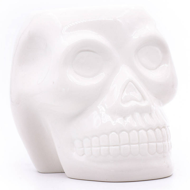Brucia essenze Skull Bianco ceramica cranio