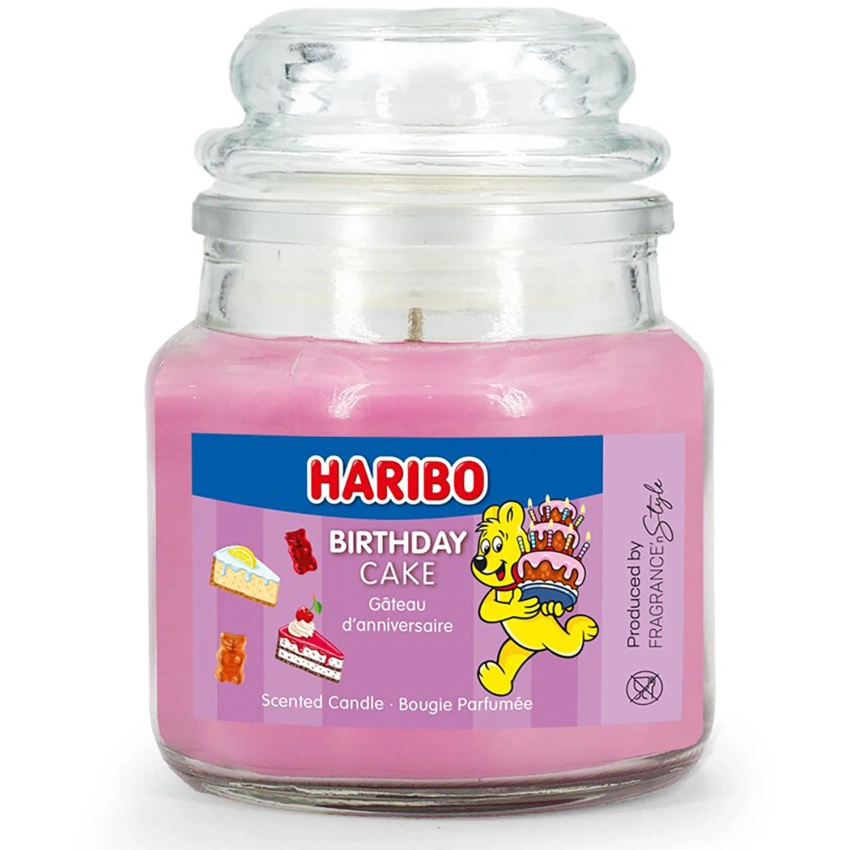 Haribo petite bougie parfumée en verre 85 g - Birthday Cake