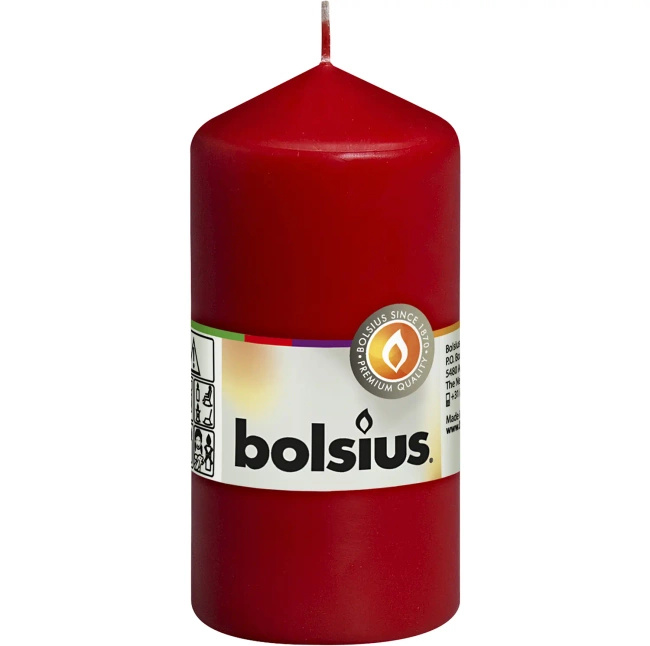 Bolsius stump candle 120/58 mm - Red