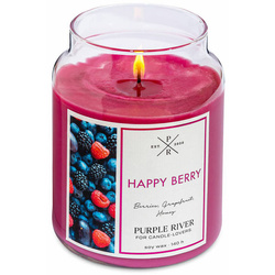 Purple River świeca zapachowa sojowa w szkle 623 g - Happy Berry