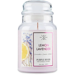 Soy scented candle Lemon Lavender Purple River 623 g