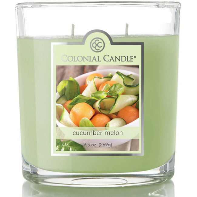 Świeca zapachowa sojowa 2 knoty Colonial Candle 269 g - Cucumber Melon