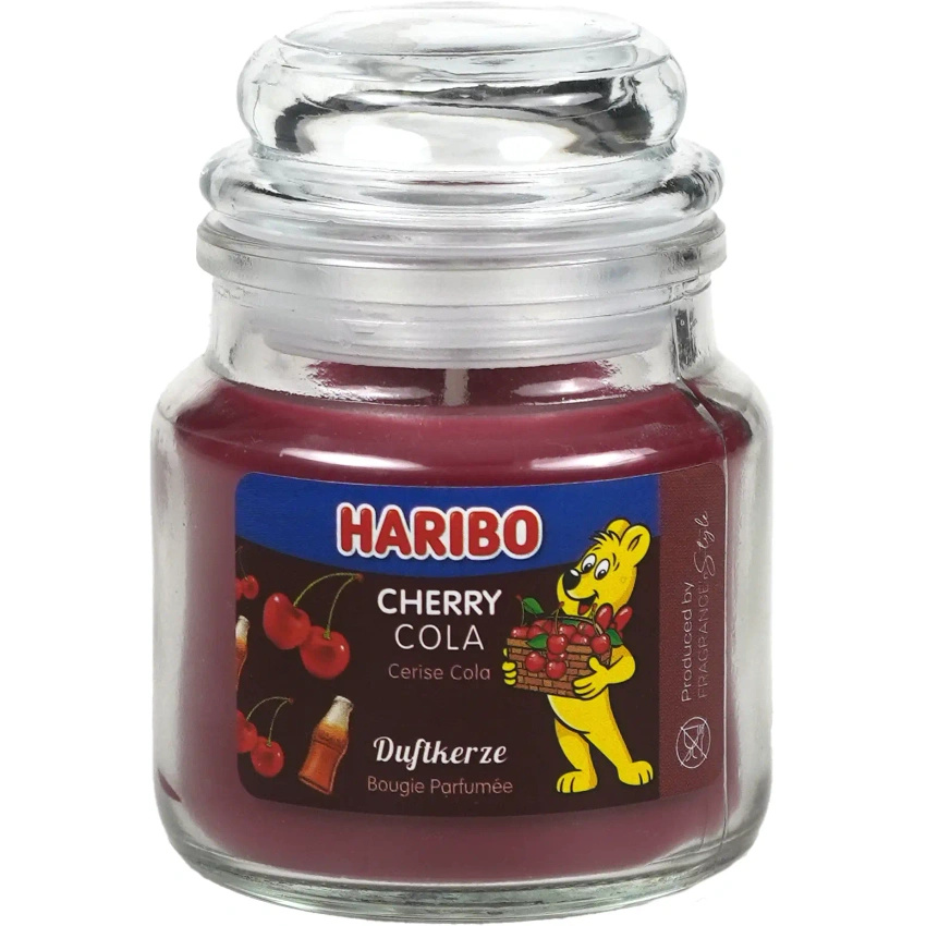 Haribo petite bougie parfumée en verre 85 g - Cherry Cola