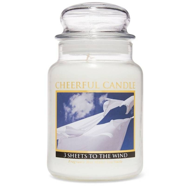Cheerful Candle stor glasburk doftljus 2 vekar 24 oz 680 g - 3 Sheets to the Wind