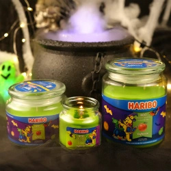 Haribo mała świeca zapachowa w szkle 85 g - Boo Halloween