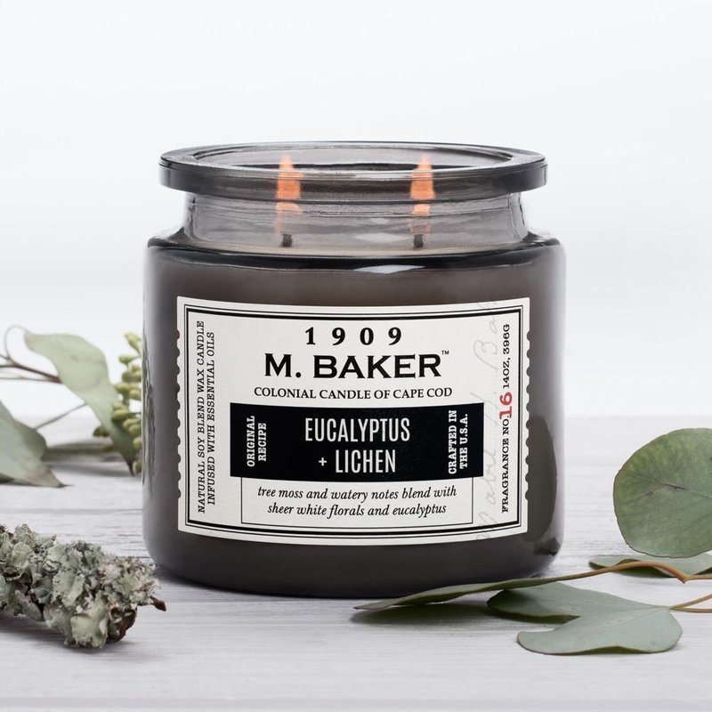 Soja geurkaars apotheekpot 396 g Colonial Candle M Baker - Eucalyptus Lichen
