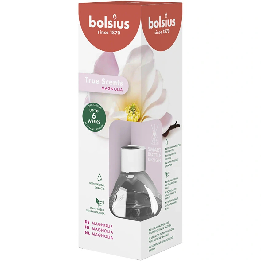 Bolsius dyfuzor zapachowy patyczki 60 ml True Scents szkło - Magnolia