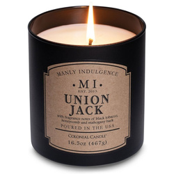 Colonial Candle soy scented candle in glass 16.5 oz 467 g - Union Jack