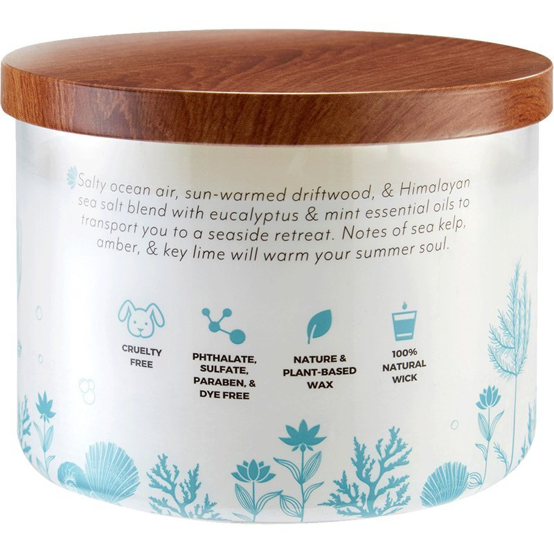 Bougie parfumée soja aux huiles essentielles Candle-lite Essential Elements 418 g - Sea Salt Driftwood