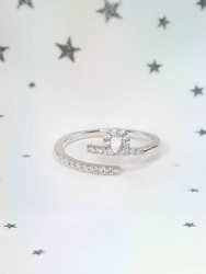 Charmed Aroma juweel soja geurkaars met Zilveren Ring 12 oz 340 g - Sterrenbeeld Weegschaal