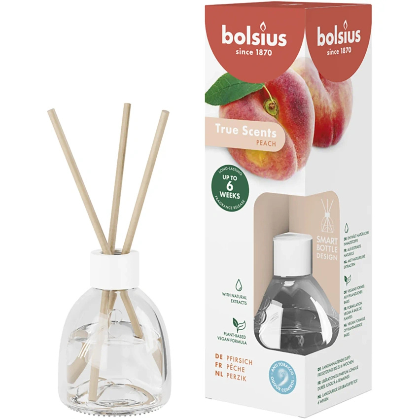 Bolsius True Scents dyfuzor zapachowy 60 ml - Peach