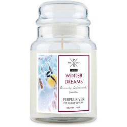 Soja geurkaars in glas Purple River 623 g - Winter Dreams