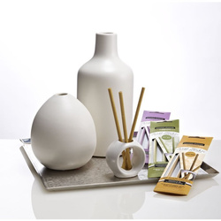 Witte vaas voor geurstokjes Scent Sticks Candle-lite