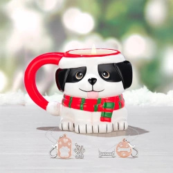 Vela perfumada con collar Charmed Aroma - Holiday Dog Mug