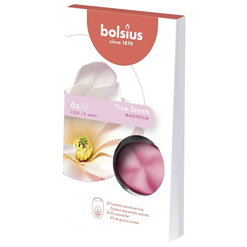 Bolsius True Scents geurwas 6 stuks - Magnolia