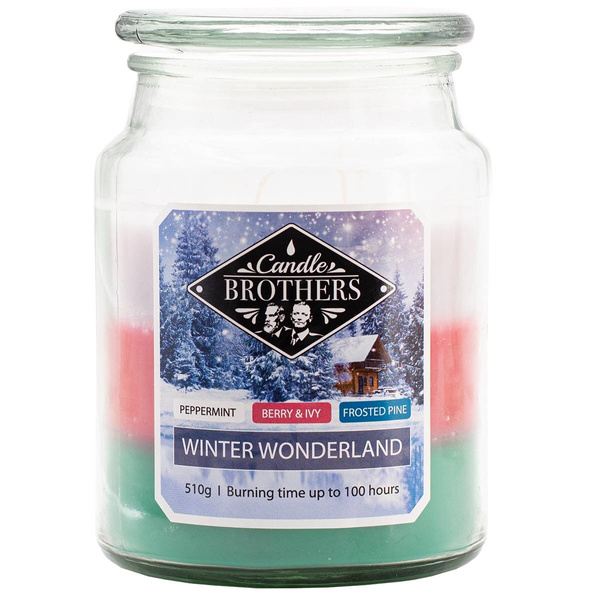 Ароматическая свеча 3в1 большая в стакане Candle Brothers 510 g - Winter Wonderland