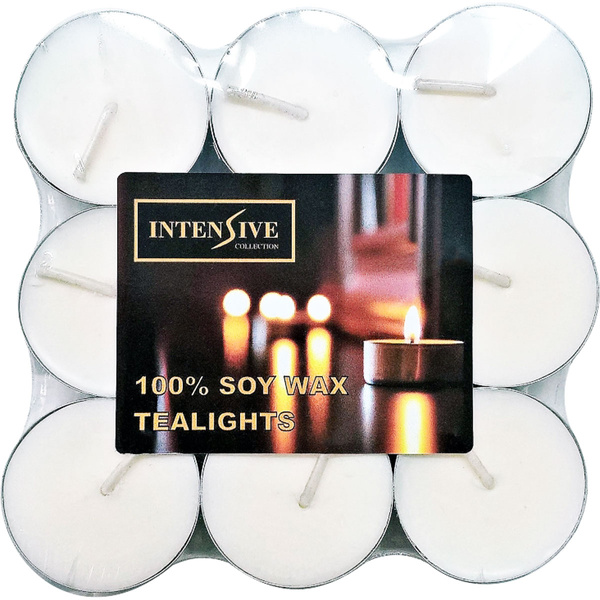 INTENSIVE COLLECTION pure soy wax unscented tealights 9 pcs